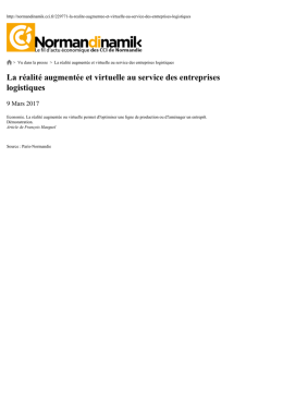 La r&eacute;alit&eacute; augment&eacute;e et virtuelle au service des