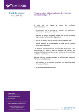 Flash Economie - Natixis Research Global Markets
