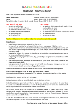 Règlement - Association des Parents d`Élèves de Croix