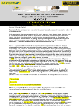 mandat - Arnaques Internet