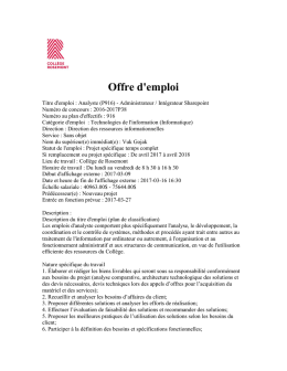 Offre d`emploi - AMEQ en ligne