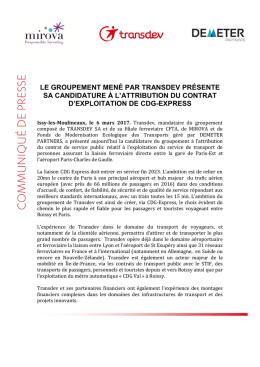 Lire le communiqué de presse FR