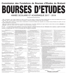 liste des bourses vacantes