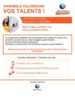 vos talents - Espace Saisonnier