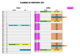 Consulter le calendrier