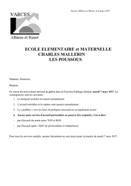 GREVE mardi 7 mars 2017