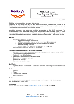 Profil de poste - Rhone AlpeSolidaires