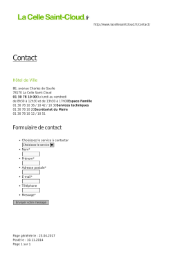 Contact - La Celle Saint