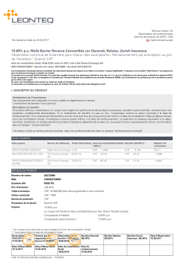 10.00% pa Multi Barrier Reverse Convertible sur Generali