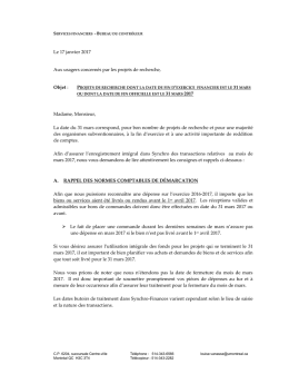 Communiqu&eacute; de Louise Vanasse (17 janvier 2017)