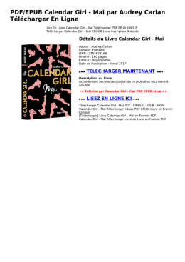 PDF/EPUB Calendar Girl - Mai par Audrey Carlan