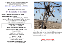 Annonces du 5 mars - Dioc&egrave;se de Bayeux et Lisieux