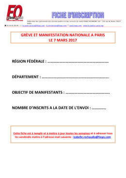 gr&egrave;ve et manifestation nationale a paris le 7 mars 2017 r&eacute;gion