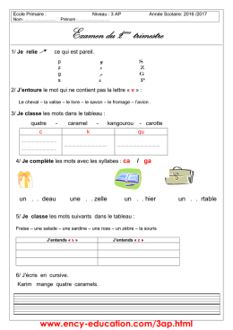 Examen du 2&egrave;me trimestre