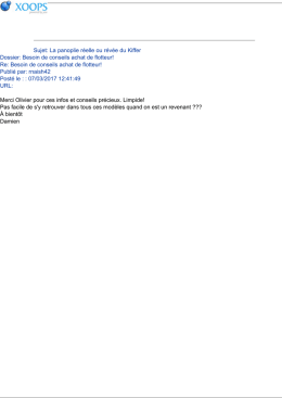 Sujet: La panoplie r&eacute;elle ou r&eacute;v&eacute;e du Kiffer