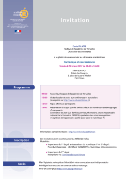 Invitation - DANE de Versailles