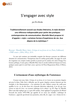 S`engager avec style