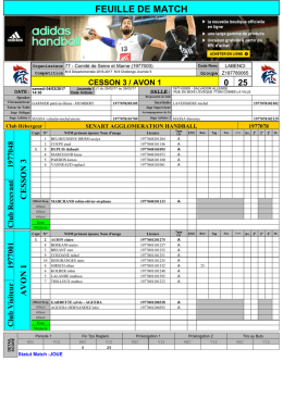 feuille de match