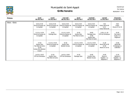 Grille horaire 6 mars - Municipalit&eacute; de Saint