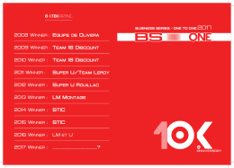 2008 Winner : Equipe de Olivera 2009 Winner : Team