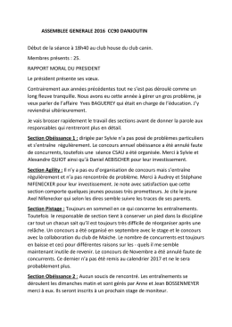 PV AG de Janvier 2017 - Acceuil Club canin Danjoutin