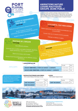animations nature loisirs nautiques groupe jeune public