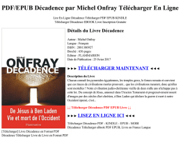 PDF/EPUB Décadence par Michel Onfray