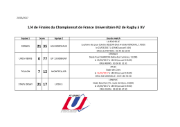 1/4 de Finales du Championnat de France Universitaire N2