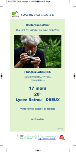 Flyer de la conf&eacute;rence