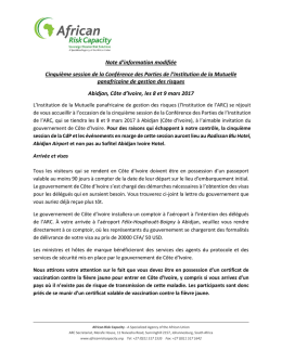 Note d`information modifi&eacute;e Cinqui&egrave;me session de la Conf&eacute;rence