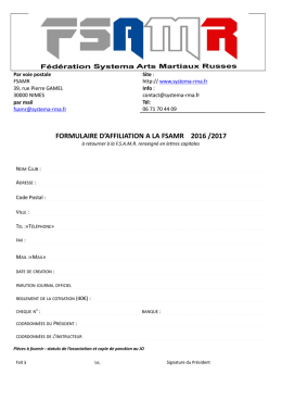 Formulaire ici - Systema-rma