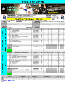 feuille de match
