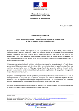 Zones défavorisées simples : Stéphane Le Foll