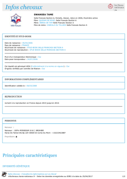 Infos chevaux - Les Haras nationaux