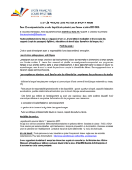2 postes primaire - enseigner