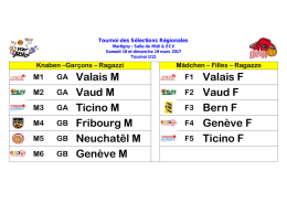 GA Valais M F1 Valais F GA Vaud M F2 Vaud F GA Ticino M F3 Bern