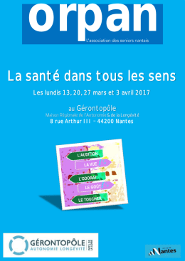 lundi 27 mars - Gérontopôle Autonomie Longévité des Pays de la