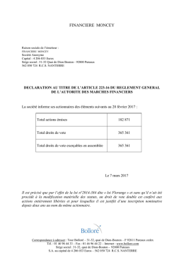 financi&egrave;re du loch - Financi&egrave;re Moncey