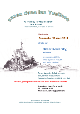 Didier Kowarsky - Dojo zen de Cergy