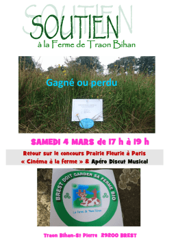 Gagn&eacute; ou perdu - La ferme de Traon Bihan