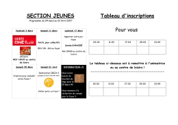 programme samedi mars avril 2017