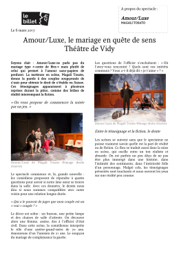 Amour/Luxe - Le billet.ch
