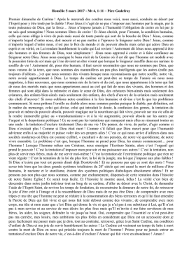 Homélie 5 mars 2017 - Mt 4, 1-11 – Père Godefroy Premier