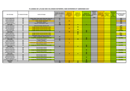 planning de lavage des colonnes enterres, semi