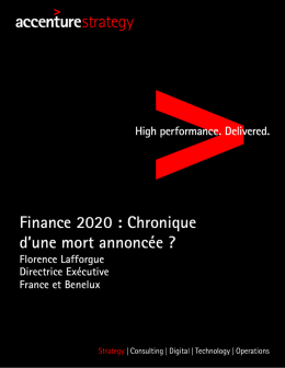 Finance 2020 : Chronique d`une mort annoncée