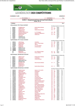 les RÃ©sultats des CompÃ©titions