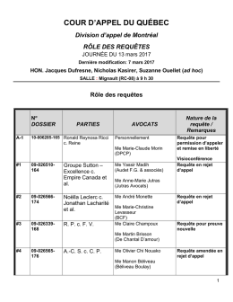 role - req formation - mtl