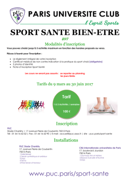 SPORT SANTE BIEN-ETRE