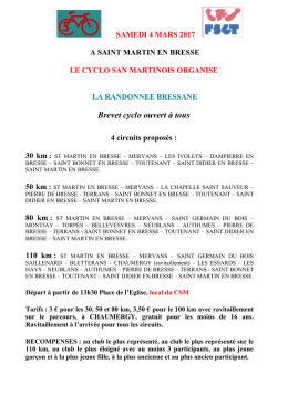 Randonnée 2017 - Cyclo San Martinois