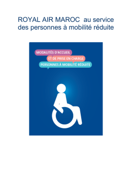 Charte PMR Royal Air MAroc